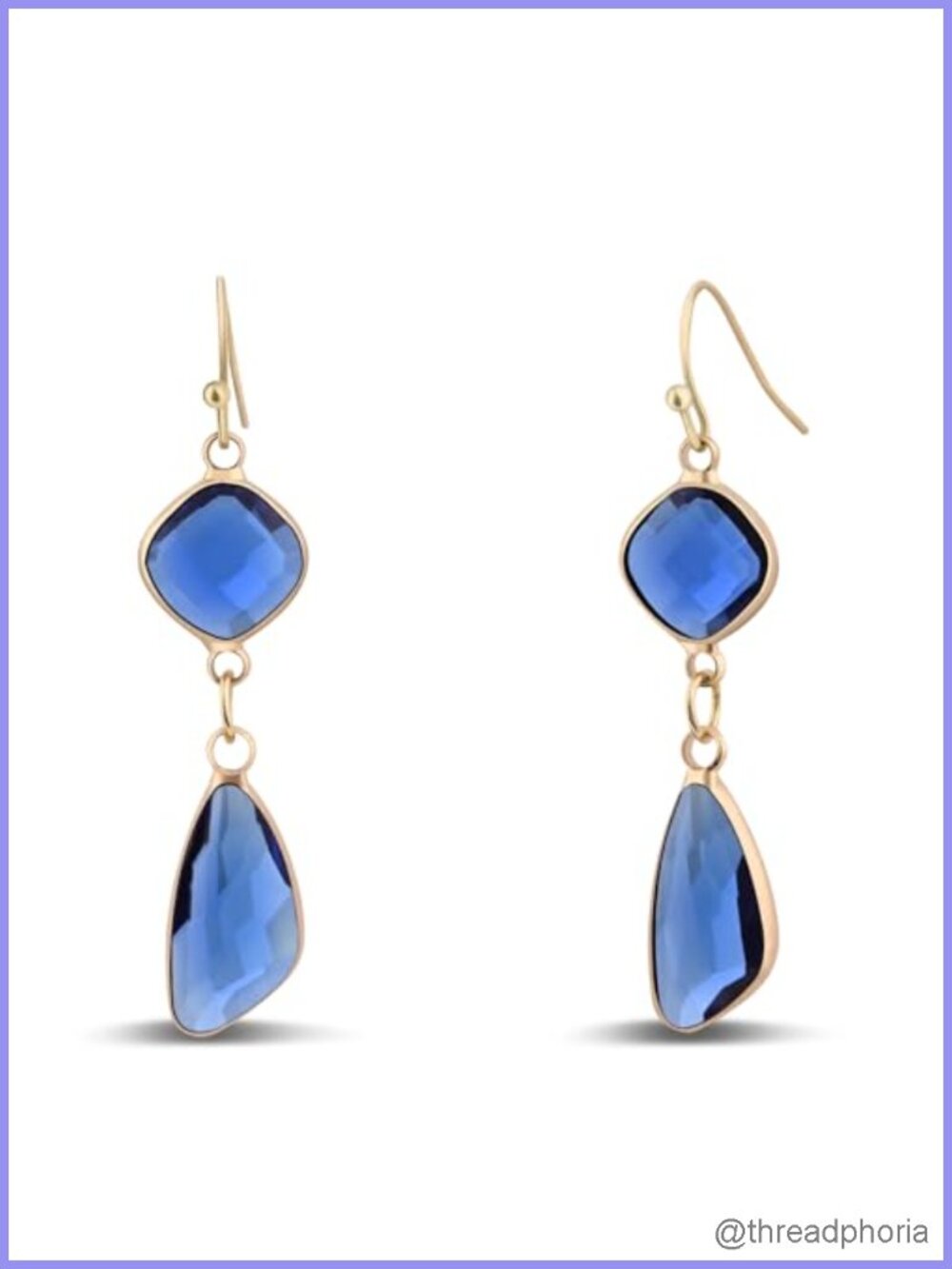 14K Gold Plated Crystal Drop Earrings for Women